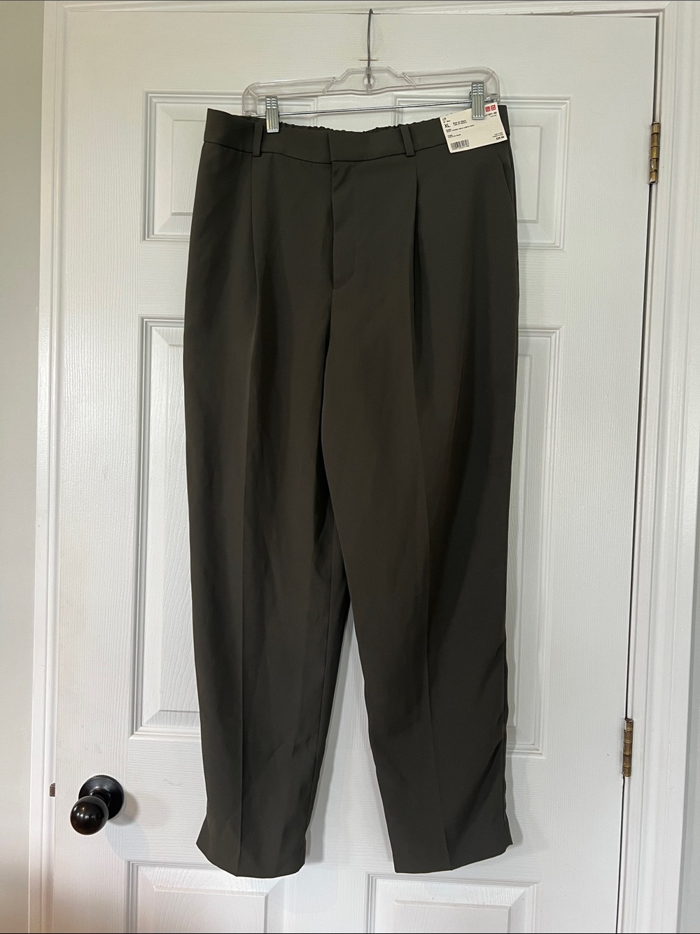 Uniqlo Olive Green Pleated Trousers